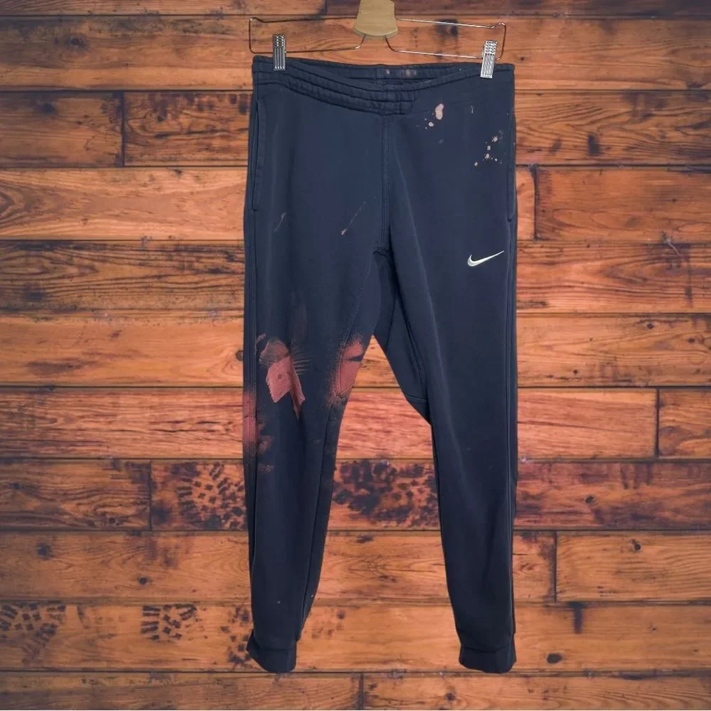 5 for $25🔥Nike Navy Bleach Dyed Sweatpants Small‎
